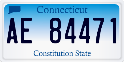 CT license plate AE84471
