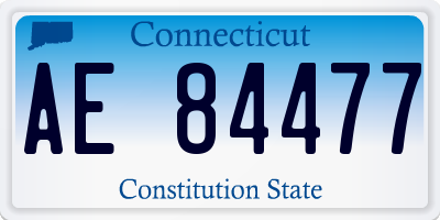 CT license plate AE84477