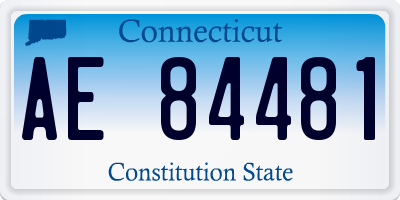 CT license plate AE84481