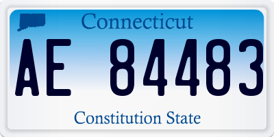 CT license plate AE84483