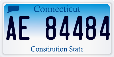 CT license plate AE84484