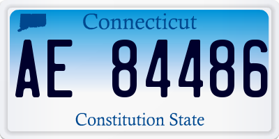 CT license plate AE84486