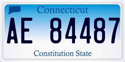 CT license plate AE84487