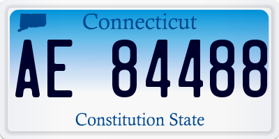 CT license plate AE84488