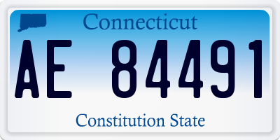 CT license plate AE84491