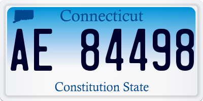 CT license plate AE84498