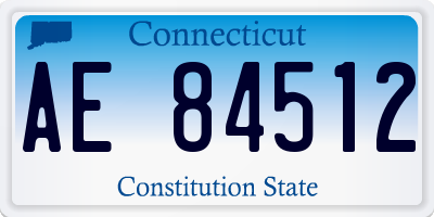CT license plate AE84512