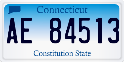 CT license plate AE84513