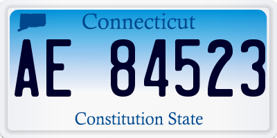 CT license plate AE84523