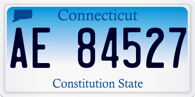 CT license plate AE84527