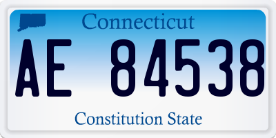 CT license plate AE84538