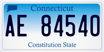 CT license plate AE84540