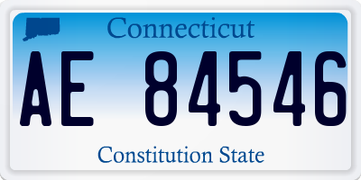 CT license plate AE84546