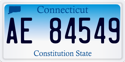 CT license plate AE84549