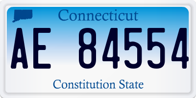 CT license plate AE84554