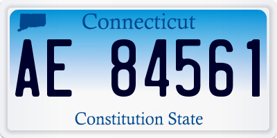 CT license plate AE84561