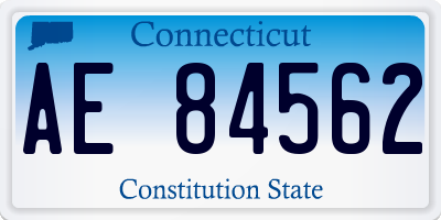 CT license plate AE84562