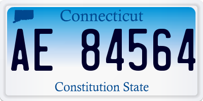 CT license plate AE84564