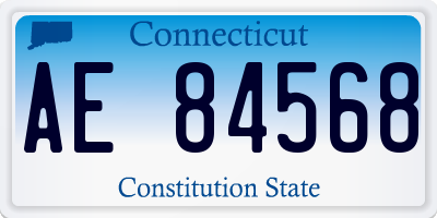 CT license plate AE84568