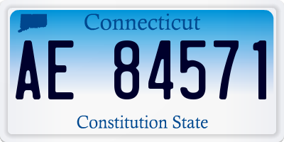 CT license plate AE84571
