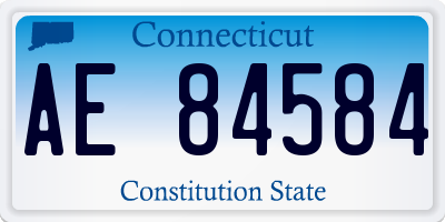 CT license plate AE84584