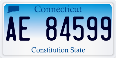CT license plate AE84599