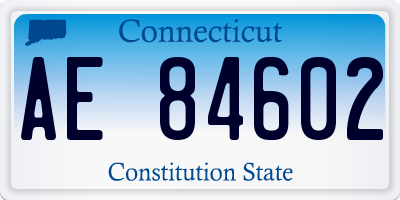 CT license plate AE84602