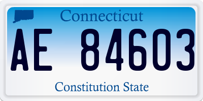 CT license plate AE84603
