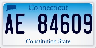 CT license plate AE84609