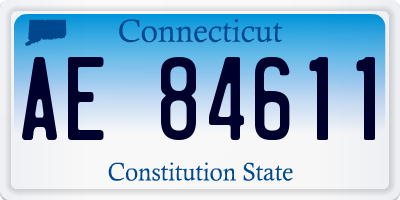 CT license plate AE84611