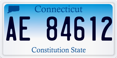 CT license plate AE84612