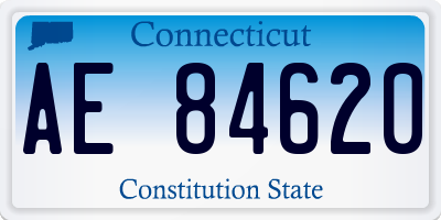 CT license plate AE84620