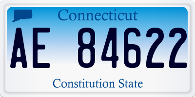 CT license plate AE84622