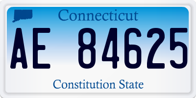 CT license plate AE84625