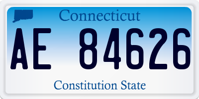 CT license plate AE84626