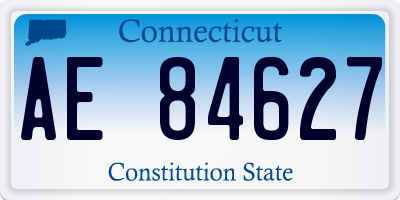 CT license plate AE84627