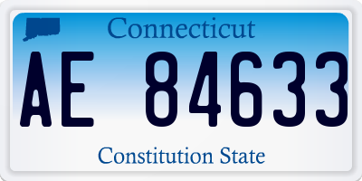 CT license plate AE84633