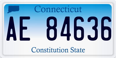 CT license plate AE84636