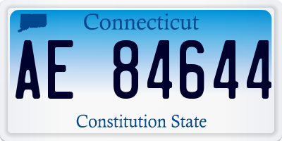 CT license plate AE84644