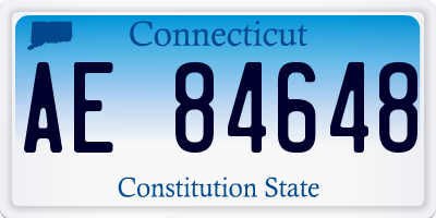 CT license plate AE84648