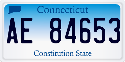 CT license plate AE84653