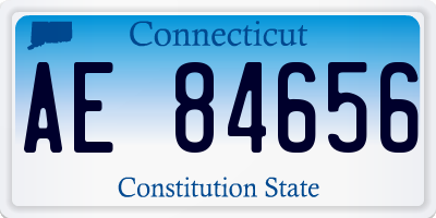 CT license plate AE84656