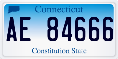 CT license plate AE84666