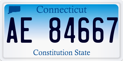 CT license plate AE84667