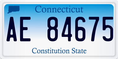 CT license plate AE84675