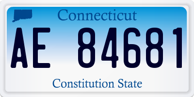 CT license plate AE84681