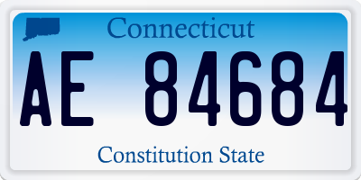 CT license plate AE84684