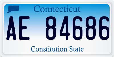 CT license plate AE84686