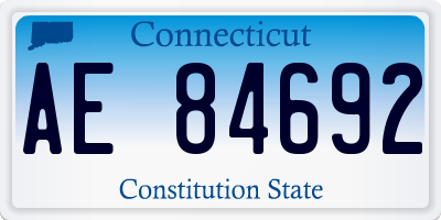 CT license plate AE84692