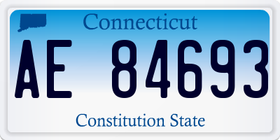 CT license plate AE84693